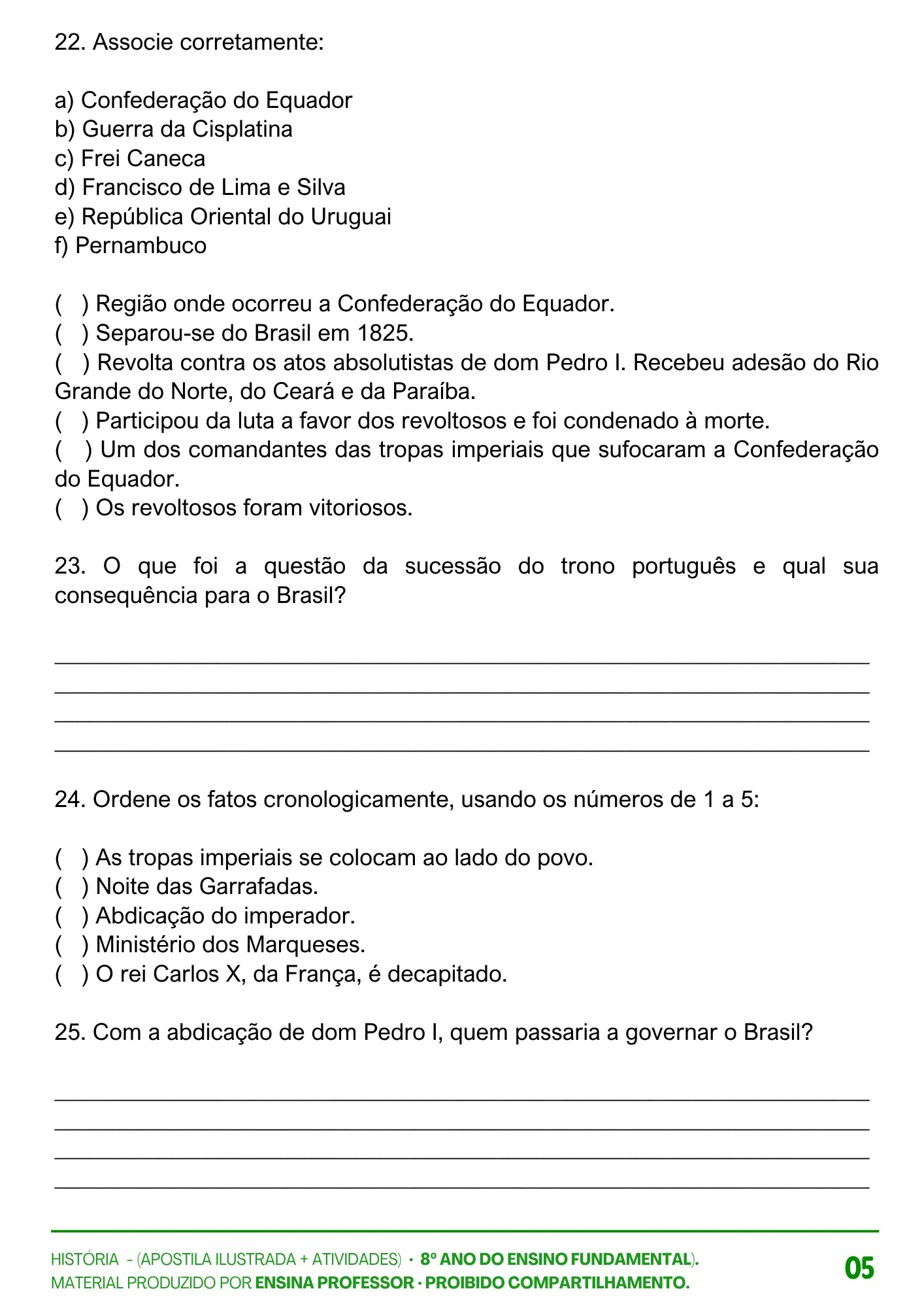HISTÓRIA 8º ANO APOSTILA E ATIVIDADES (20)